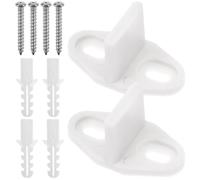 HYTROVE Guida per Pavimento Porta Scorrevole in Pom Bianco e Acciaio al Carbonio, Set 2 Pezzi Fermaporta per Porte da Fienile, Prevenzione Vibrazioni e Installazione per Interni