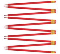 HYTROVE Matite Pre-Temperate Rosse con Gomma Cancellabile Set da 12 Matite Esagonali per Disegno Correzione e Valutazione Pigmenti Resistenti allo Sbiadimento per Uso Scolastico e