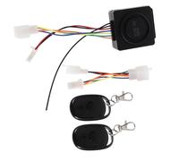 HYTROVE Motorcycle Security Alarm System con Telecomando e Interruttore di Sicurezza per Parcheggio Notturno, 1 Set in Plastico Nero per Motociclette