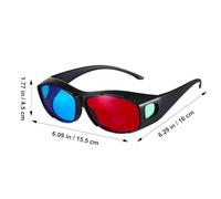 HYTROVE Occhiali 3D Anaglifici Rossi e Blu in Plastica Leggera Set da 5 Pezzi per Visione 3D di Film a Casa e Cinema Compatibili Proiettori Adatti a Tutte le Dimensioni del Viso