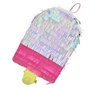 HYTROVE Pinata Compleanno a Forma di Gelato in Carta, Artigianale e Divertente, per Feste Estive e Party in Spiaggia Sorpresa Interna