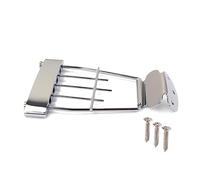 HYTROVE Plated Adjustable String Tailpiece Bridge for Archtop Guitar with Spacing Easy Installation Sturdy Steel Zinc Alloy Construction for Jazz Guitar Players
