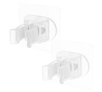 HYTROVE Porta Scopa Adesivo da Parete 2 Pezzi in ABS Resistente Organizer per Scope per Bagno senza Forature