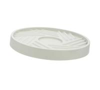 HYTROVE Portavaso con Vassoio per L'acqua Rotondo con Ruote, Supporto per Piante in Vaso per Balcone e Giardino, Base in Acciaio Titanio e Pp Antiscivolo con Superficie Rigata Ø35,5 Cm,