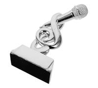 HYTROVE Premio Musicale Decorazione Elegante Argento a Forma di Microfono in Resina e Riconoscimenti per Feste Karaoke per Concorsi di Canto