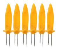 HYTROVE Set 12 Pezzi Forchette per Barbecue in Metallo Inossidabile e Plastica, Resistenti alla Ruggine, per Mais Caldo e Carne, Perfette per Cucina Domestica e Campeggio