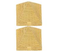 HYTROVE Set 2 Mini Statue di Piramide Egizia in Resina, Decorazioni per Terrario e Tavolo Zen, per Decorazione Casa e Ufficio