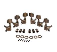 HYTROVE Set 6 Pezzi Piroli Accordatura Chitarra in Bronzo Ingranaggio Interno Robusto e Dimensione per Chitarra Acustica 3l3r Viti e Boccole