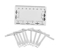 HYTROVE Set Strumenti per Liutaio Chitarra e Basso, Calibro Doppia Incisione per Altezza Corde e Raggio Sottocorda, Righello Antiruggine Panno Pulizia, Accessori per Manutenzione