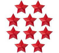 HYTROVE Spilla Distintivi a Forma di Pentagramma e Struttura Solida 10 Pezzi Stella Rossa in Alluminio Aspetto Tridimensionale per Studenti e Collezionisti Vintage