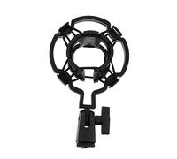 HYTROVE Supporto Per Microfono a Condensatore Sospensione Antivibrazione in Plastica Nera, Supporto Clip Antivibrazione Per Studio Radiofonico e Registrazione Vocale, Struttura Robusta e Durevole