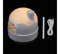 HYTROVE Umidificatore da Tavolo Piccolo USB Lampada Notturna Integrata, Silenzioso per Uso Domestico in Camera, Soggiorno e Ufficio, Design Compatto Ricarica USB e Illuminazione Soffusa