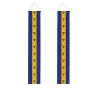 HYTTER Bandiera delle Barbados stampata per portico di laurea, robusta, durevole, lavabile e riutilizzabile, decorazione per feste, cerimonie, porte d'ingresso