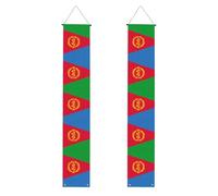HYTTER Bandiera eritrea stampata per portico di laurea, robusto, durevole, lavabile e riutilizzabile, decorazione di laurea per feste, cerimonie, porte d'ingresso