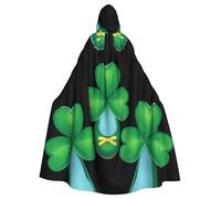 HYTTER Clover scarpe Stampe Halloween Poncho con cappuccio Adulti Mantello Decorazione Partito Feste Mardi Gras Costume Facile Cura Durevole