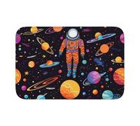 HYTTER Cool Man in Outer Space Galaxy stampato in velluto con bordo bloccato tappetino per camera da letto, salotto, dormitorio decorazione casa