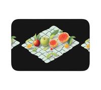 HYTTER Fruit on the Grid - Tappetino per pavimento in velluto con bordo bloccato, per camera da letto, salotto, dormitorio, decorazione per la casa