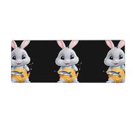 HYTTER Little Gray Rabbit Pesca Stampa Extra Large Mouse pad Computer Ufficio Tastiera Gaming Versione Ispessita 30,5 x 80 cm