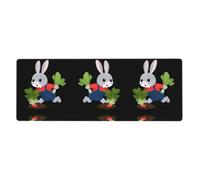 HYTTER Little Gray Rabbit Piantare Ravanello Stampa Extra Large Mouse pad Computer Ufficio Tastiera Gaming Versione Ispessita 30,5 x 80 cm