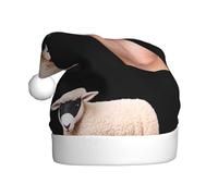 HYTTER Little sheep on finger Prints Cappello di Natale per adulti tesa morbida e soffice, leggero e confortevole