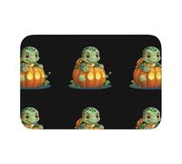 HYTTER Little Turtle in The Pumpkin Lantern stampato in velluto con bordo bloccato tappetino per camera da letto, salotto, dormitorio decorazione casa