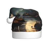 HYTTER Moon Stars and Planets - Cappello natalizio per adulti, con tesa morbida e soffice, leggero e confortevole