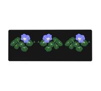 HYTTER Morning Glory Under Green Leaves Stampa Extra Large Mouse pad Computer Ufficio Tastiera Gaming Versione Ispessita 30,5 x 80 cm