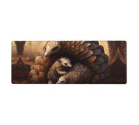 HYTTER Pangolin, tappetino per mouse extra large con stampa genitoriale, per computer, ufficio, tastiera da gioco, versione ispessita, 30,5 x 80 cm
