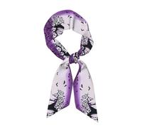 HYTTER Sciarpa da donna con stampa spettrale gotica viola nera alla moda - Accessori per capelli per la testa sciarpa versatile per donne San Valentino e festa della mamma