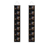 HYTTER Striscione per portico di laurea con piccola rondine con foglie morte, robusto, durevole, lavabile e riutilizzabile, decorazione di laurea per feste, cerimonie, porte d'ingresso