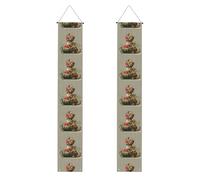 HYTTER Striscione per portico di laurea stampato con piccolo leopardo che mangia anguria, robusto, durevole, lavabile e riutilizzabile, decorazione di laurea per feste, cerimonie, porte d'ingresso