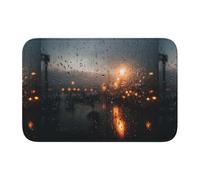 HYTTER Tappetino in velluto con stampa a gocce di pioggia sulla finestra, per camera da letto, salotto, dormitorio, decorazione per la casa