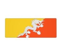 HYTTER Tappetino per mouse con stampa bandiera del Regno del Bhutan, tappetino per mouse extra large, tastiera da gioco per computer, ufficio, versione ispessita, 30,5 x 80 cm