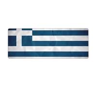 HYTTER Tappetino per mouse con stampa bandiera greca extra large per computer ufficio tastiera da gioco versione ispessita 30,5 x 80 cm