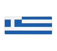 HYTTER Tappetino per mouse con stampa bandiera greca extra large per computer ufficio tastiera da gioco versione ispessita 30,5 x 80 cm