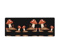 HYTTER Tappetino per mouse extra large con stampa di formiche sotto i funghi, tappetino per mouse per computer, ufficio, tastiera da gioco, versione ispessita, 30,5 x 80 cm