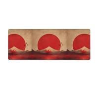 HYTTER Tappetino per mouse extra large con stampa The Rising Sun, per computer, ufficio, tastiera da gioco, versione ispessita, 30,5 x 80 cm