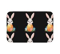 HYTTER Tappetino per pavimento in velluto con stampa a forma di coniglietto che gioca a nascondino, per camera da letto, salotto, dormitorio, decorazione per la casa