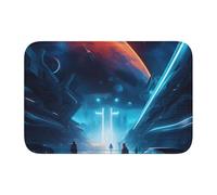 HYTTER Tappetino per pavimento in velluto con stampa di fantascienza, per camera da letto, salotto, dormitorio, decorazione per la casa