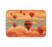 HYTTER Tappetino per pavimento in velluto stampato con mongolfiera, tramonto, per camera da letto, salotto, dormitorio, decorazione per la casa