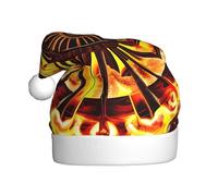 HYTTER Turning the flame - Cappello natalizio per adulti, con orlo morbido e soffice, leggero e confortevole
