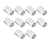 Hyuduo 10 Guarnizione Rotonda in Lega di Distanza in Lega di Alluminio, Diametro Interno 6 Mm, Diametro Esterno 8 Mm, Raccordi di Supporto a Intervallo di Spazio, Anodizzati per Riduzione delle (12