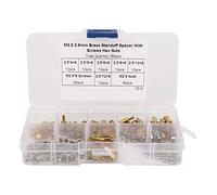 Hyuduo 180pcs M2/2,5/3 Set di Stallo, Fustionni di Dadi a Vite in Acciaio Al Carbonio con Scatola di Stoccaggio in Plastica, per l'industria Elettronica, un Punto di Stallo a Senso Unico (M2.5)
