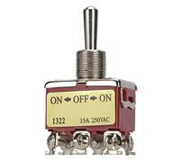 Hyuduo 20 Pezzi Interruttore a Bilico 3 Velocità 6 Pin, Autobloccante | Connessione con terminale a vite, classificazione 15 A 250 V CA, maniglia in acciaio inossidabile ispessito, per pompe e