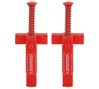 Hyuduo 2PCS Brick Liner Runner Wire Drawer Strumento per Muratura Strumento di Misurazione Livellamento con Caricamento a Molla per la Costruzione di Edifici (Tiracavo rosso muratura)