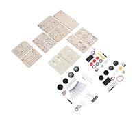 Hyuduo 4 Set Puzzle 3D in Legno Kit Giocattolo Aereo in Legno Composito Elicottero Escavatore Modelli di Auto da Corsa per Bambini Attività Artigianale Puzzle Insegnamento Set di Costruzione Non