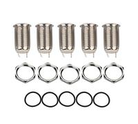 Hyuduo 5pcs 2A 36V 12 Mm Pulsante Metallico Pulsante Store Bloccaggio a 2 Pin con Ottone Placcato per i Controlli dei Circuiti di Apparecchiatura Elettrica Dell'auto