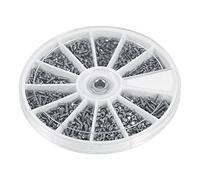 Hyuduo 600 Pezzi 12 di Piccole Viti Dadi Kit Assortimento M1 M1.2 M1.4 M1.6 Set di Viti Kit di Strumenti di Riparazione con Scatola di Plastica per Orologi Occhiali Elettronica