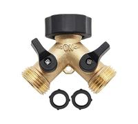 Hyuduo Acqua di Ottone Y Connettore Splitter Rubinetto Clettiera a 2 Vie Ad Alta Pressione per il Ristorante Giardino Moto con Dimensioni Compatte Facili Installazione (Tipo B)