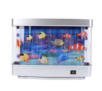 Hyuduo Acquario Artificiale Realistico con Pesci in Movimento, Luce Notturna del Giocattolo del Bambino di USB LED, Mini Lampada del Serbatoio di Pesci per Bambini Bambini Bambini